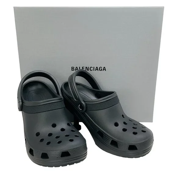 Balenciaga Black Croc Madame Pumps - Picture 6 of 7